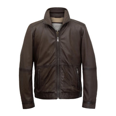 Dark Brown Biker Genuine Leather Jacket