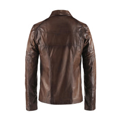 Dark Brown Lambskin Leather Jacket