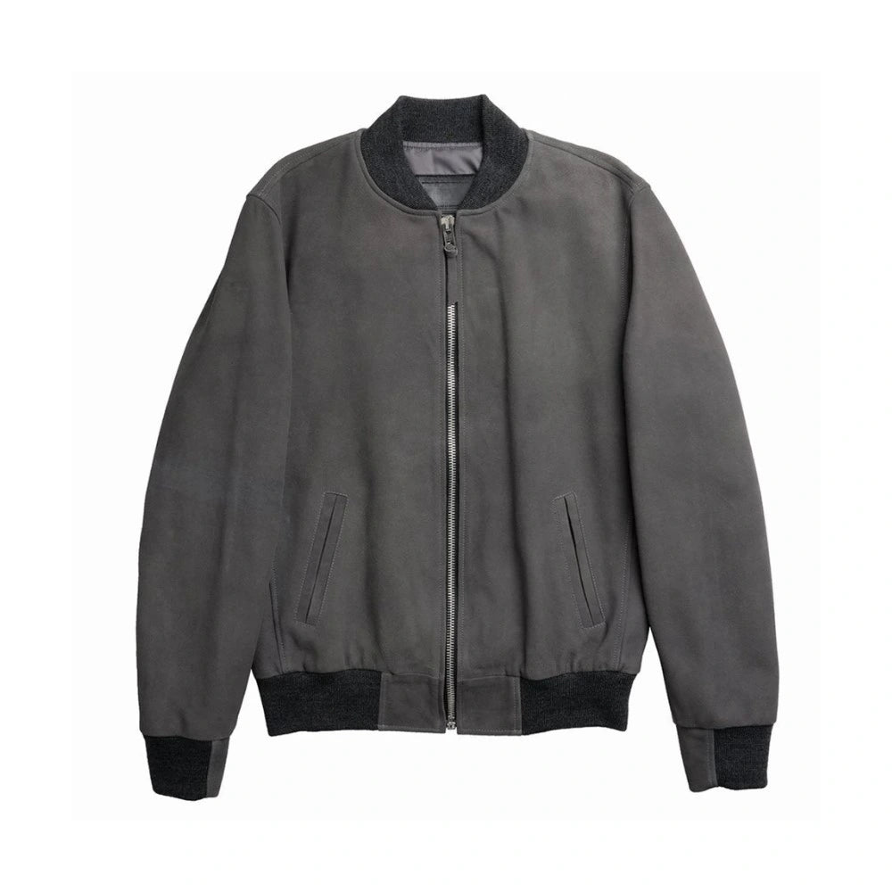 Suede Bomber Jacket