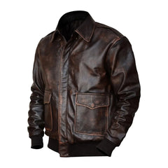 A2 Aviator Bomber Leather Jacket