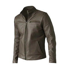 Elegant Unique Brown Leather Jacket