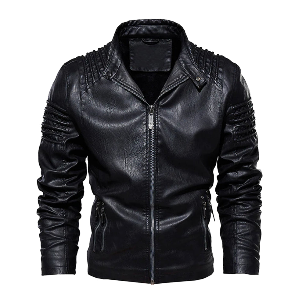 Fully Lined Biker Leather Jacket