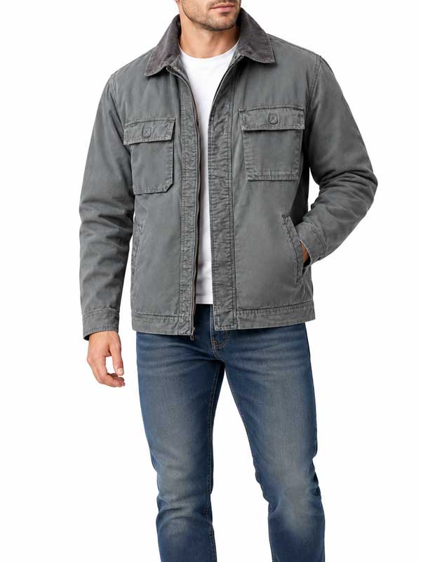Mens-Grey-Canvas-Work-Jacket