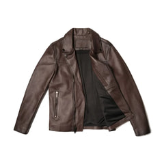 Brown Shipskin Leather Jacket