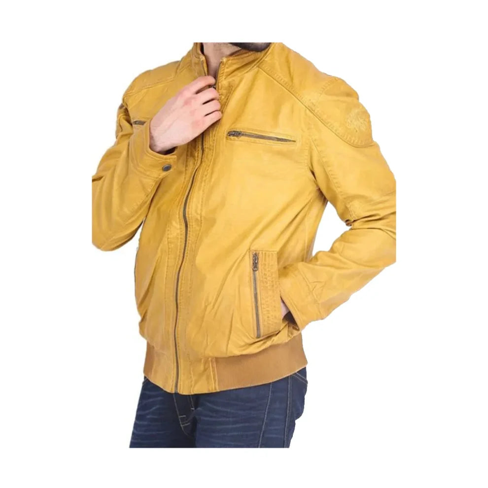 Racer Yellow Bomber Jacket