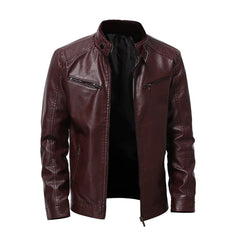 Biker Style Genuine Leather Jacket