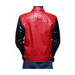 Red and Black Leather Jacket