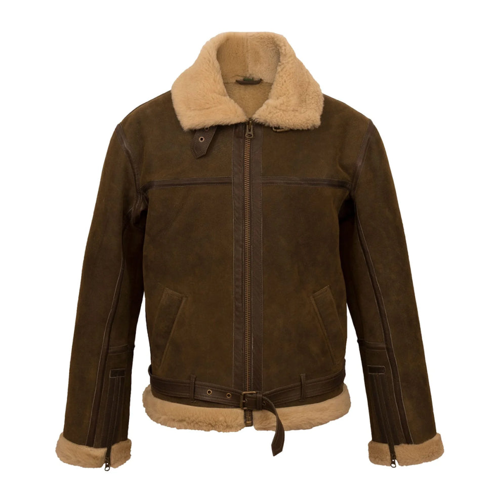 Shearling Suede Genuine Leather Jacket