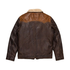 Brown Sherpa Genuine Leather Jacket