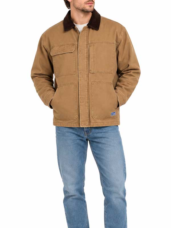 Mens-Brown-Canvas-Chore-Jacket