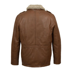 Tan Brown Shearling Long Coat