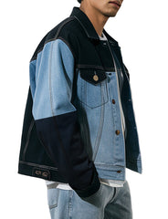 Multicolor denim jacket for men