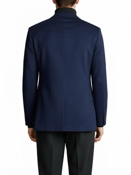 Men’s perhaps blue Tailored Blazer with Turtleneck Style Fit