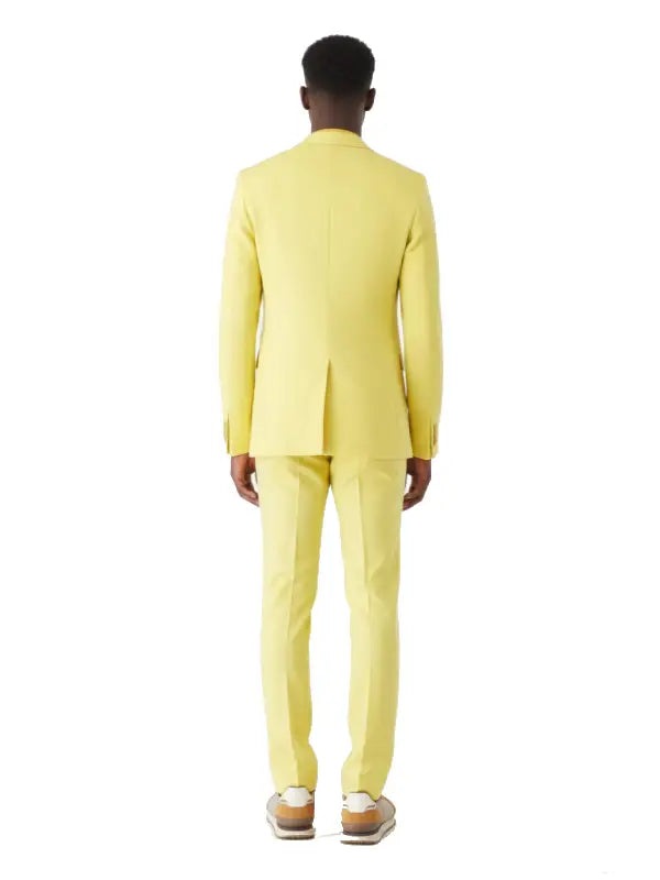 Men's Stylish Yellow Two Piece Suit with Modern Slim Fit - The Leather Jackets