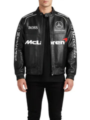 Mercedes McLaren Racing Leather Jacket for Men