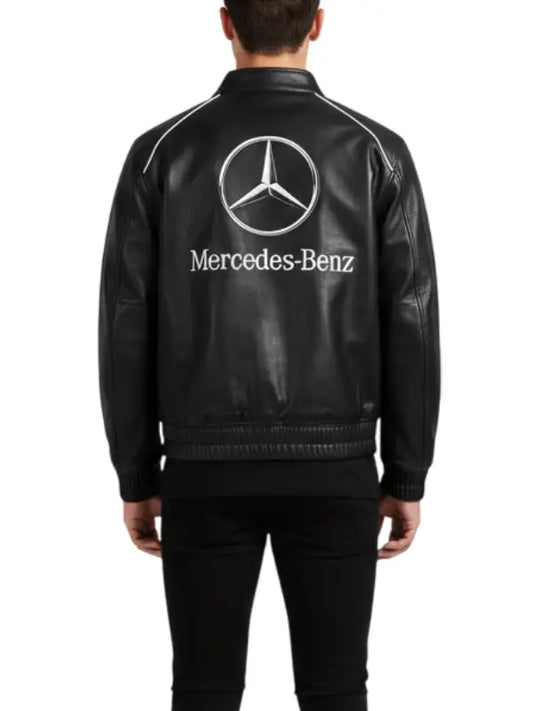 Mercedes McLaren Racing Leather Jacket for Men