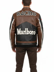 Vintage Marlboro Racing Leather Jacket for Men