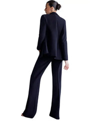 Elegant Black Women’s Tailored Pantsuit Set
