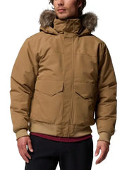 Men’s Fur Hooded Winter Bomber Jacket