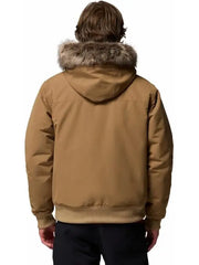 Men’s Fur Hooded Winter Bomber Jacket