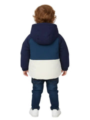 Kids Hooded Quilted Winter Jacket, Soft Polyester Puffer Coat for Boys