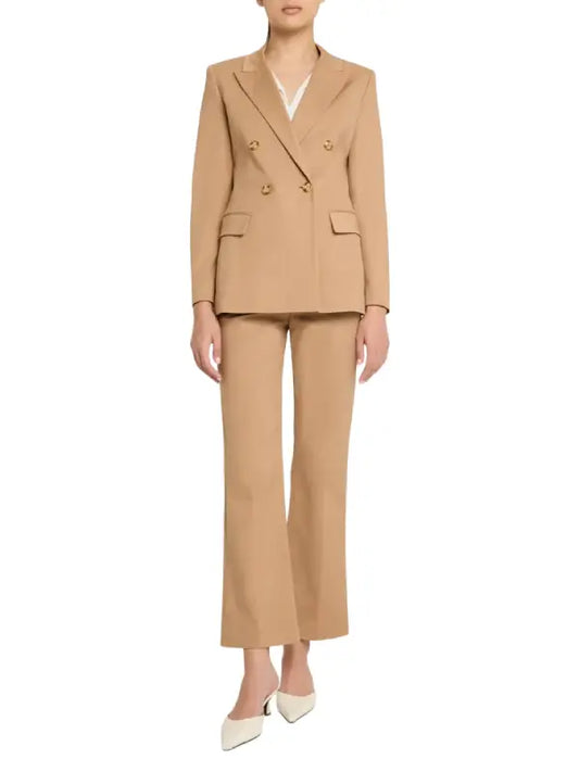 Premium Camel Double Breasted Women’s Suit Set