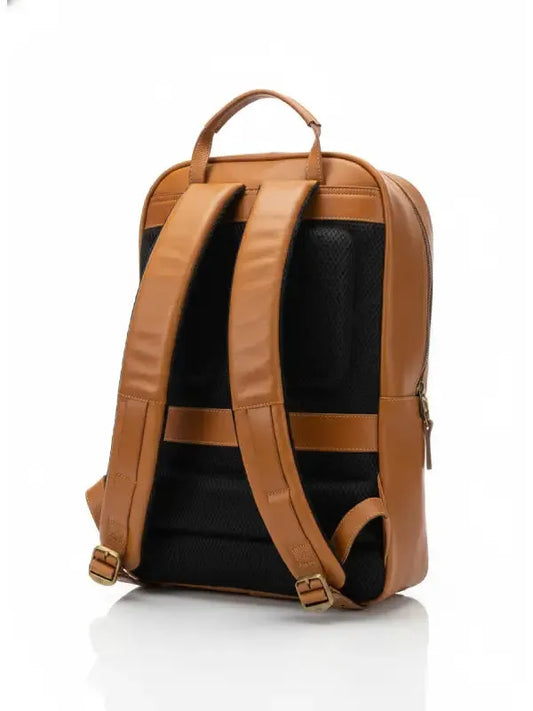 Tan Leather Backpack – Premium Minimal Travel & Work Bag
