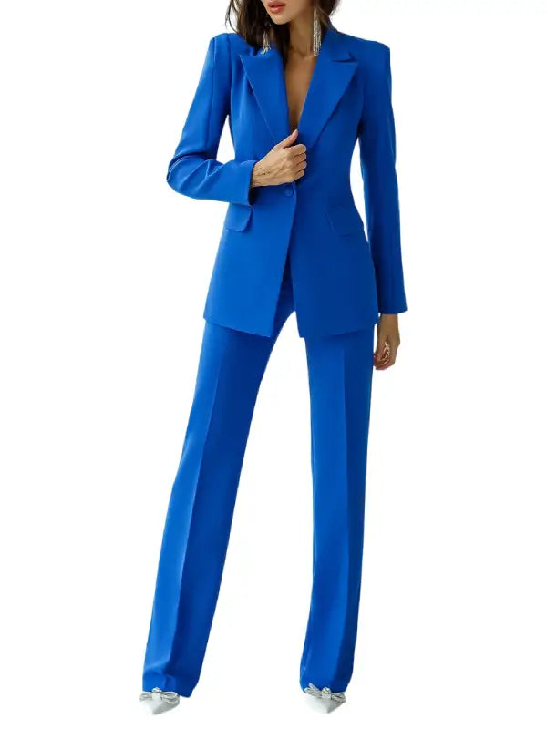 Royal Blue Women's Tailored Two Piece Suit