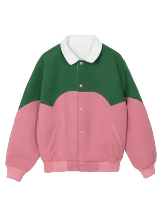 Tyler, the Creator Green & Pink Golf Jacket Varsity Style Bomber