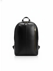 Premium Black Leather Backpack – Minimalist Design, Travel & Work Ready