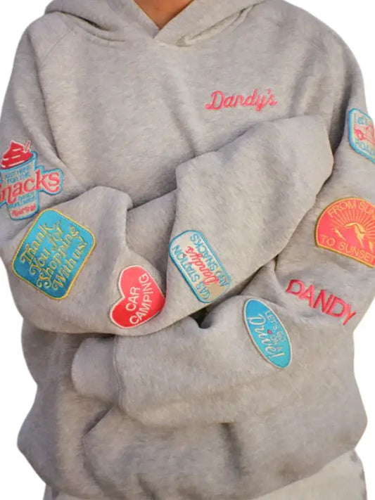 Road Trip Adventure Graphic Hoodie – Oversized Unisex Dandy Patch Hoodie