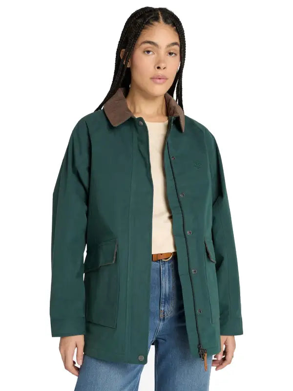 Olive Green Utility Jacket for Men and Women | Mid-Length Field Jacket
