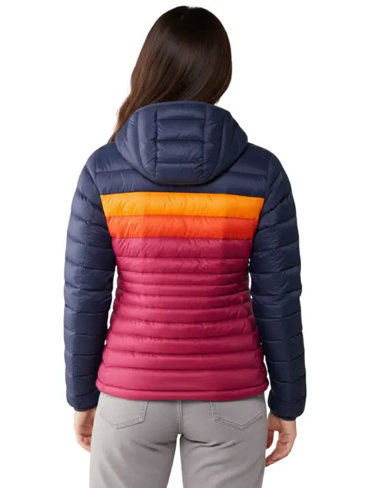 Women’s Colorblock Lightweight Puffer Jacket with Hood