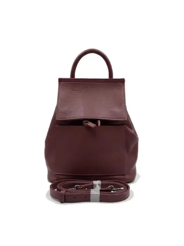 Maroon Leather Bucket Bag – Premium Convertible Shoulder & Hand Carry