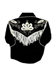 Women's Western Black Fringe Jacket