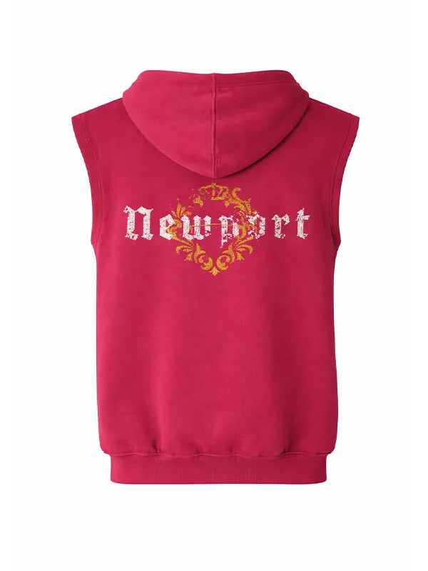Newport Red Sleeveless hoodie