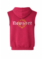 Newport Red Sleeveless hoodie