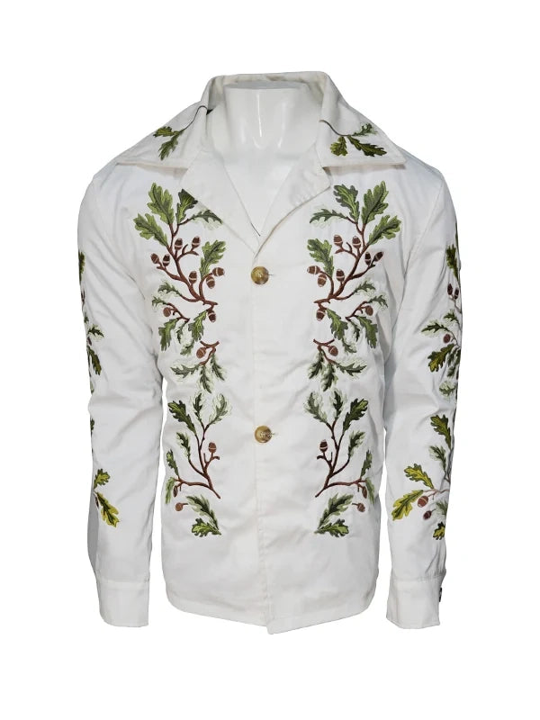 Oliver Quick Saltburn Green Leaf Embroidered Jacket