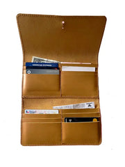 Handmade Tan Leather Long Wallet, Luxury Women’s Clutch with Multiple Card Slots