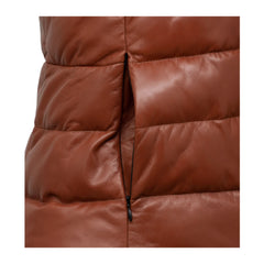 Tan Brown Genuine Leather Gilet