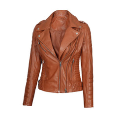 Quilted Brown Leather jacket