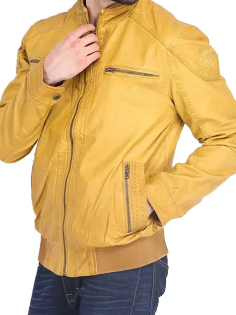 Racer Yellow Bomber Jacket