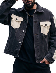 Stylish Men's Black Solstice Denim Jacket