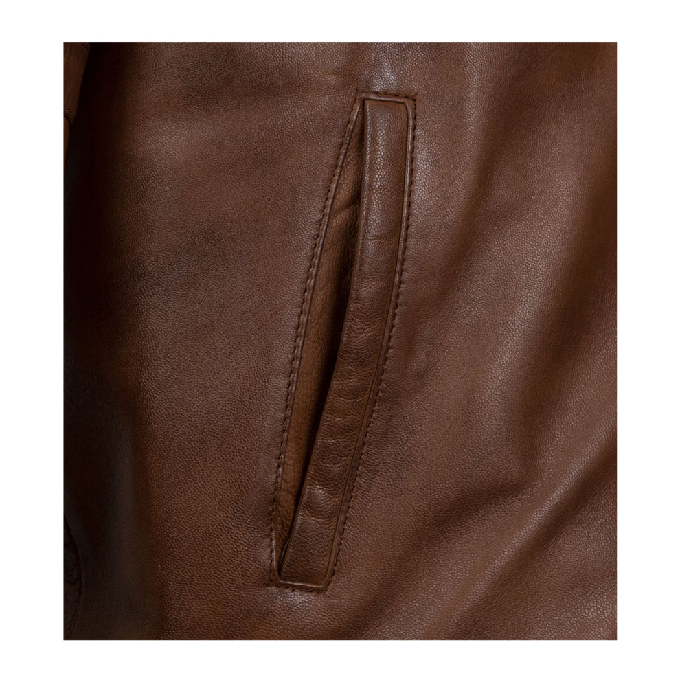 Brown Biker Leather Jacket