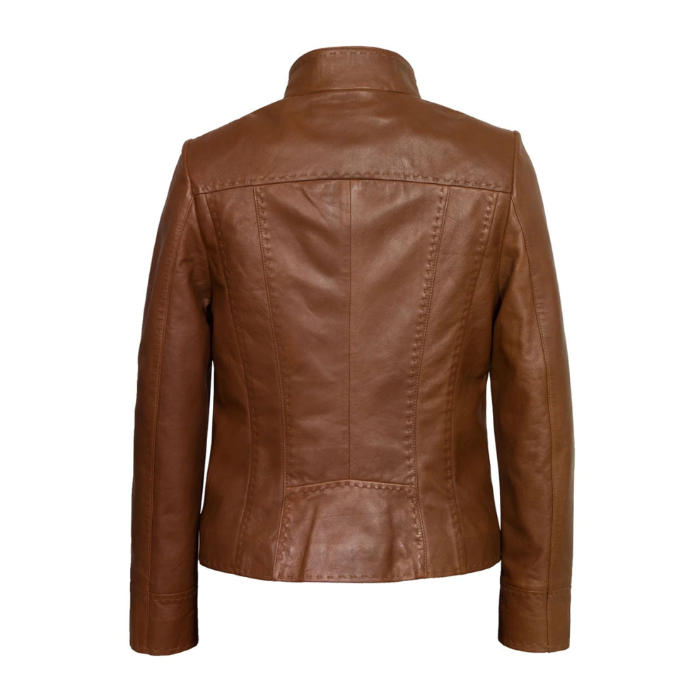 Tan Brown Classic Leather Jacket