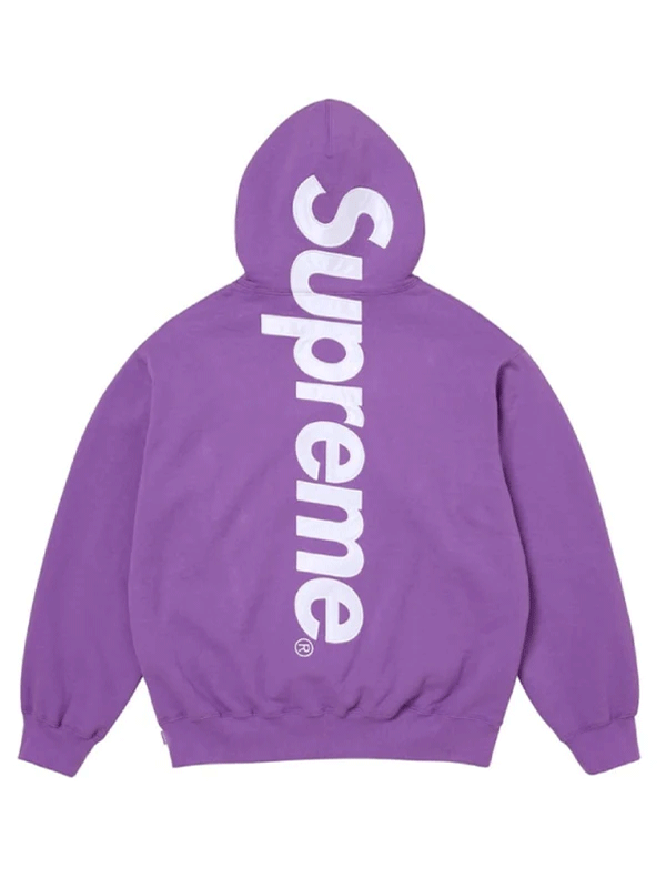 Supreme Applique Purple Pullover Hoodie
