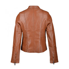 Tan Brown Biker Genuine leather Jacket