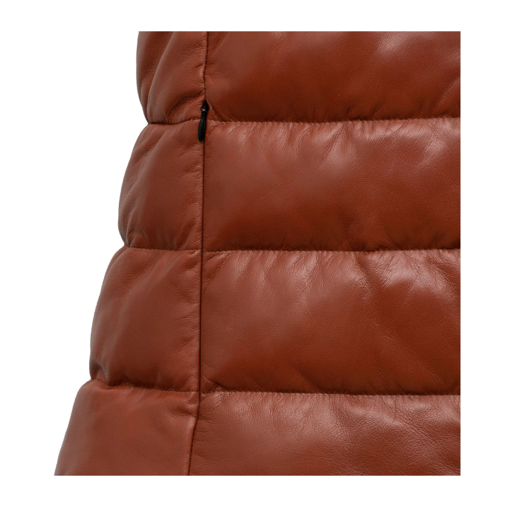 Tan Brown Genuine Leather Gilet