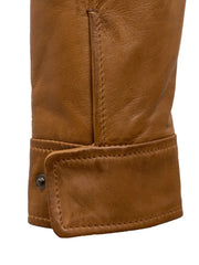 Tan Brown Biker Leather Jacket