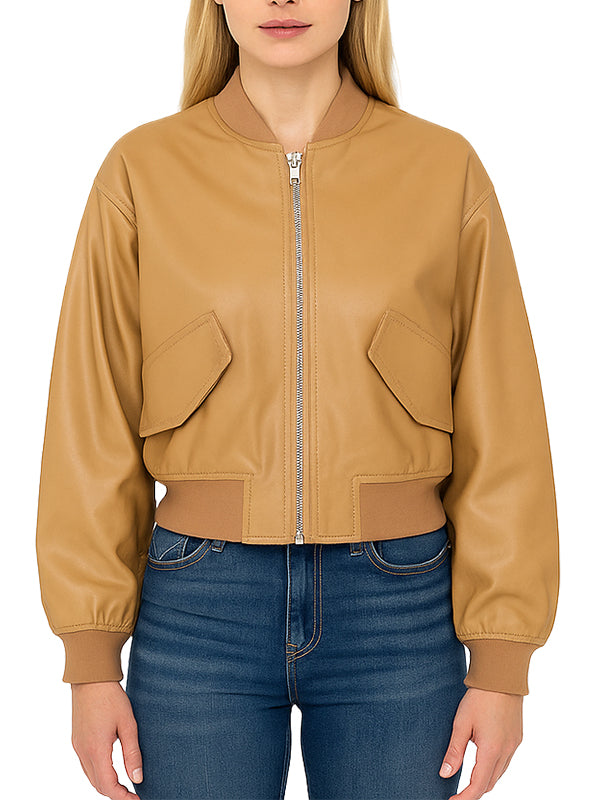 Tan-Leather-Bomber-Jacket-for-Women